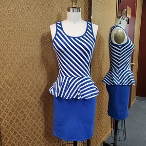 ⭐Blue and White Striped Knit Dress